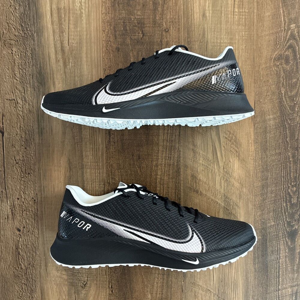Nike Vapor Edge Pro Turf Men Size 11.5 Black White Football Shoes CD0086-001
